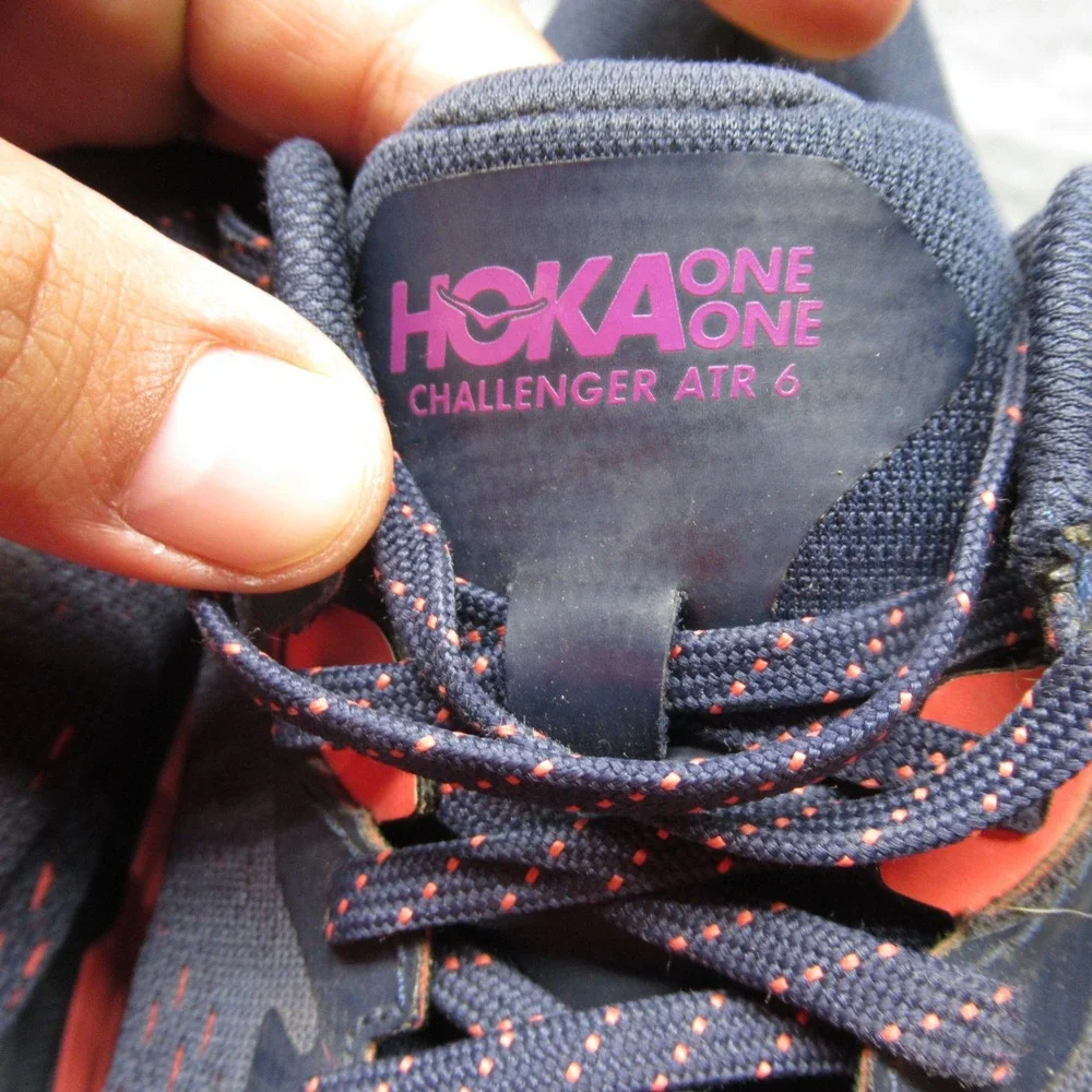 Hoka Running Shoes Womens 9 B Blue Challenger ATR 6 Lightweight Lace-Up Athletic